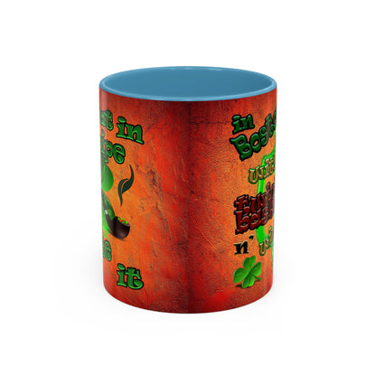 celtics logo - Accent Mug (burnt orange)