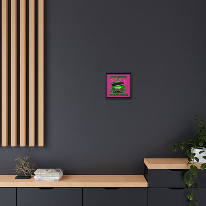 disc jockey - framed canvas art (pink)