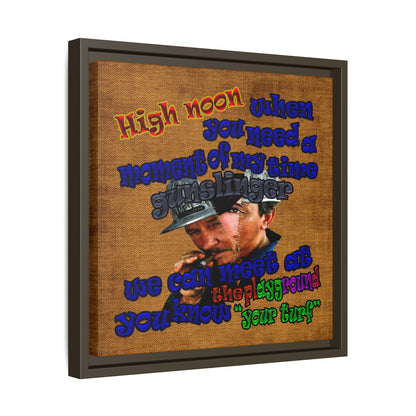 high noon - framed canvas art (brown papyrus)
