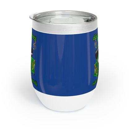 disc jockey - Chill Wine Tumbler (dark blue)
