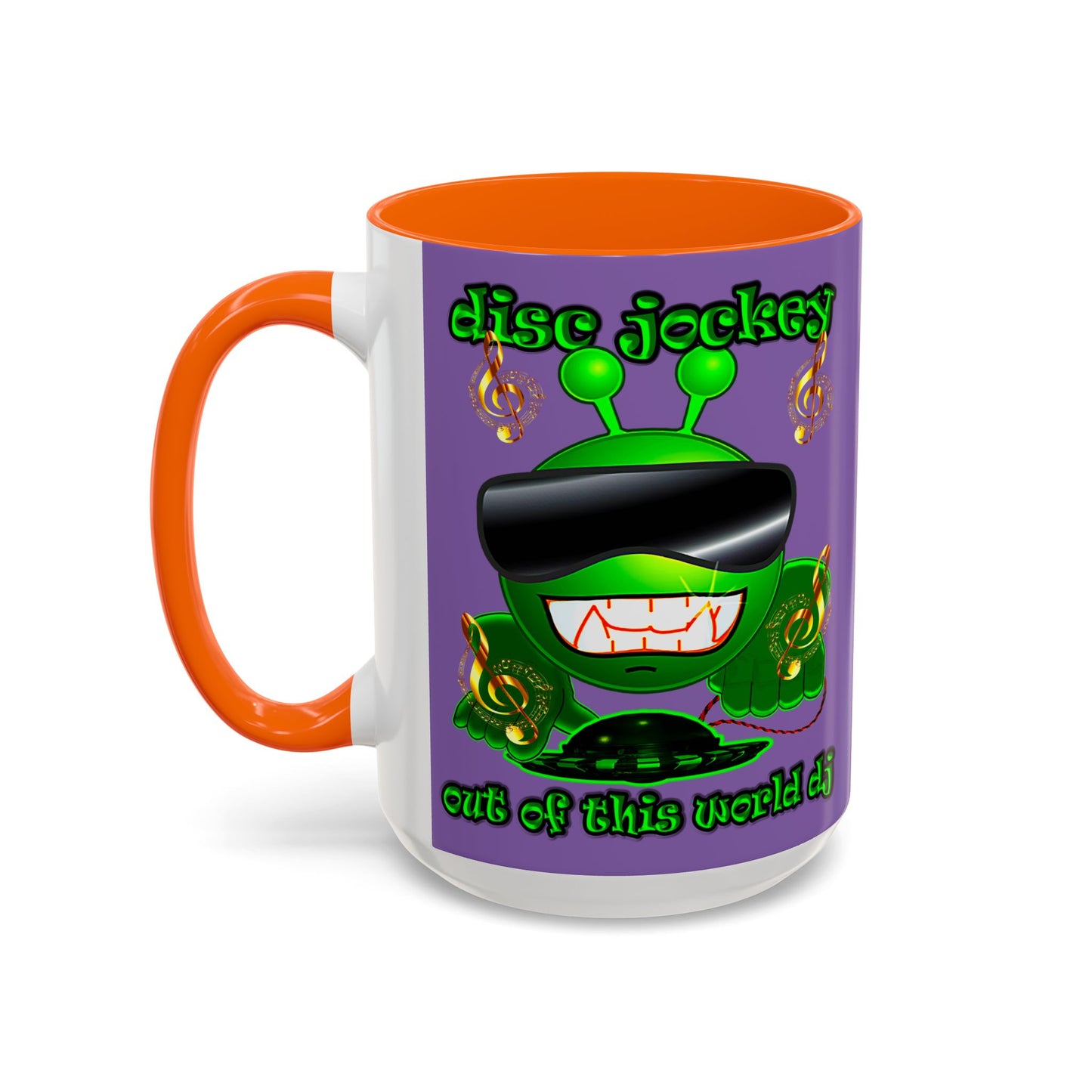 disc jockey - Accent Mug (light purple)