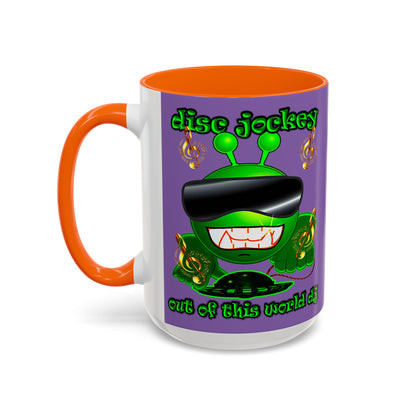 disc jockey - Accent Mug (light purple)