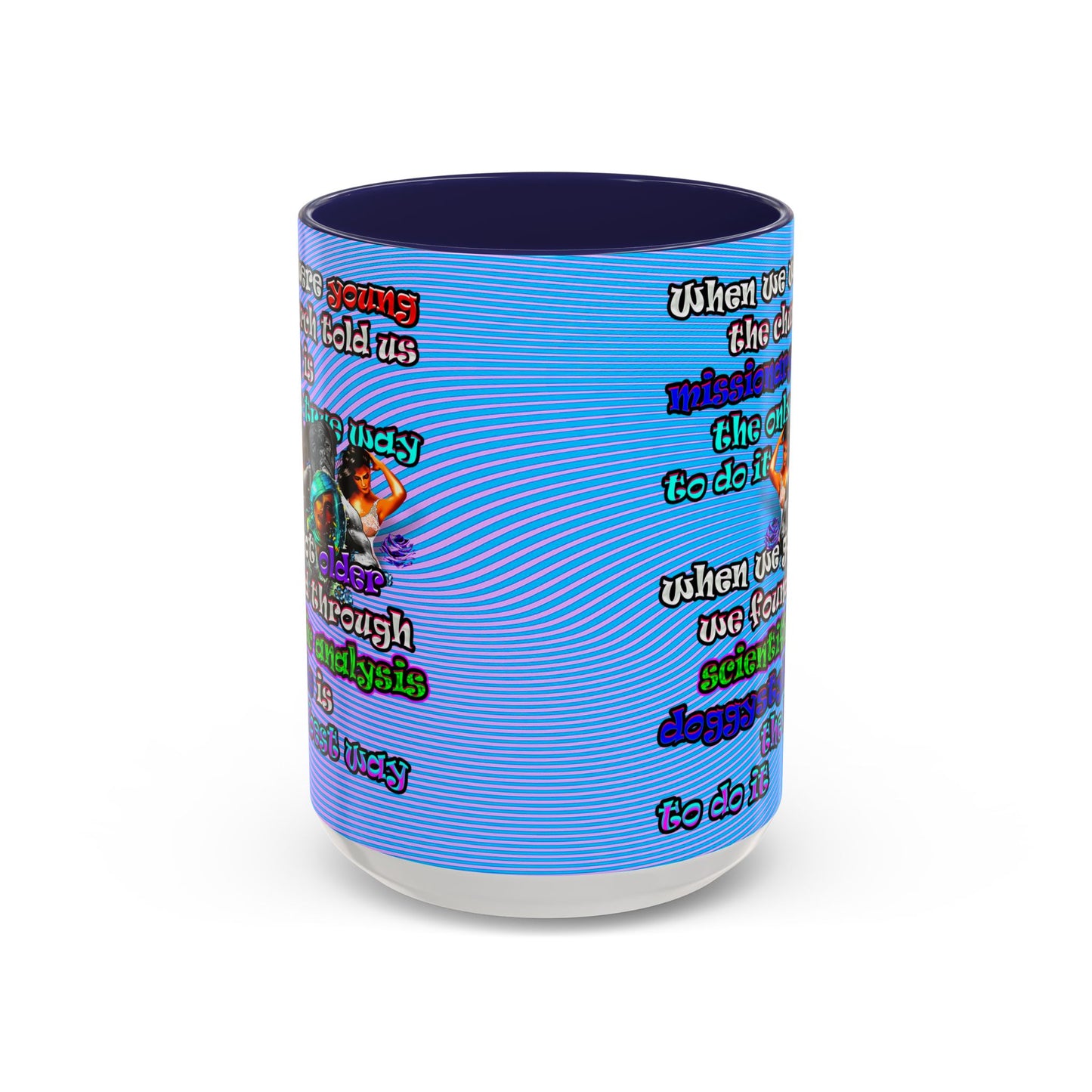doggystyle - Accent Mug (light blue-purple wave)