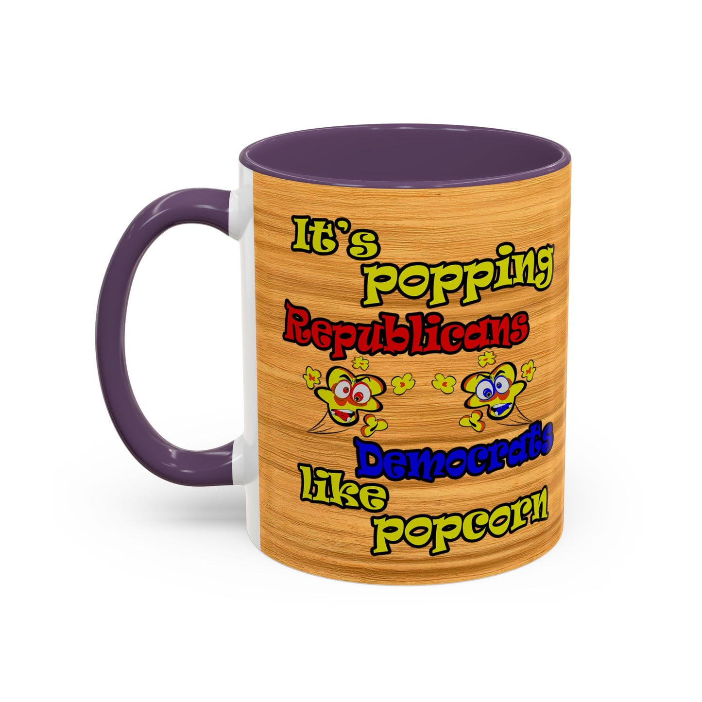 popping like popcorn - Accent Mug (butterscotch wood finish)