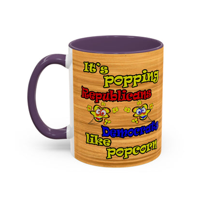 popping like popcorn - Accent Mug (butterscotch wood finish)