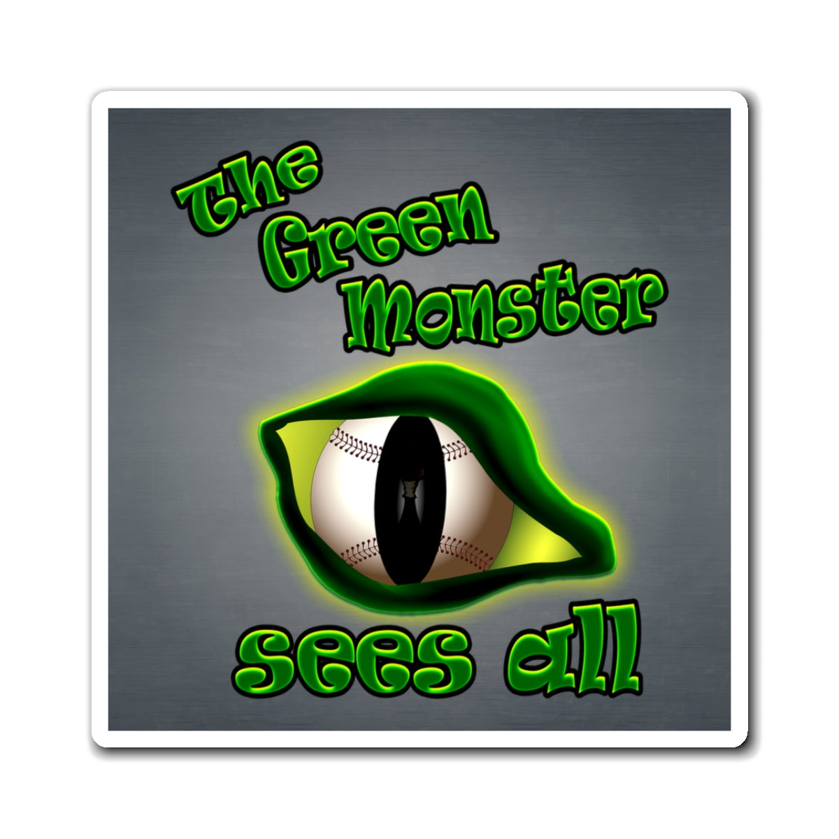 green monster - Magnets - (grey-light grey)