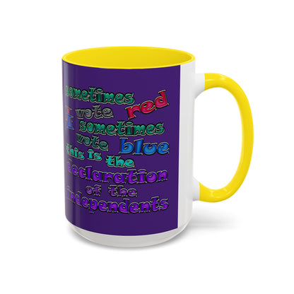declaration of the independents - Accent Mug (purple)