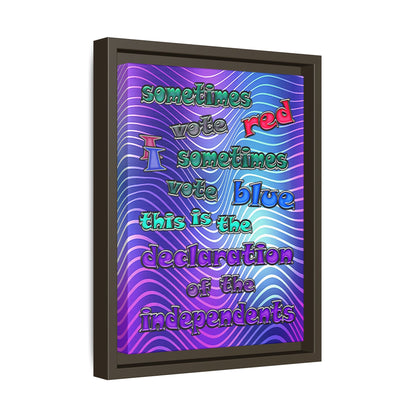 declaration of the independents - framed canvas art (purple wave)