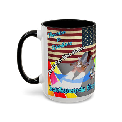 shoot for the stars - Accent Mug (rainbow split)