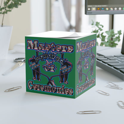 em cee squared - note cube (dark green)