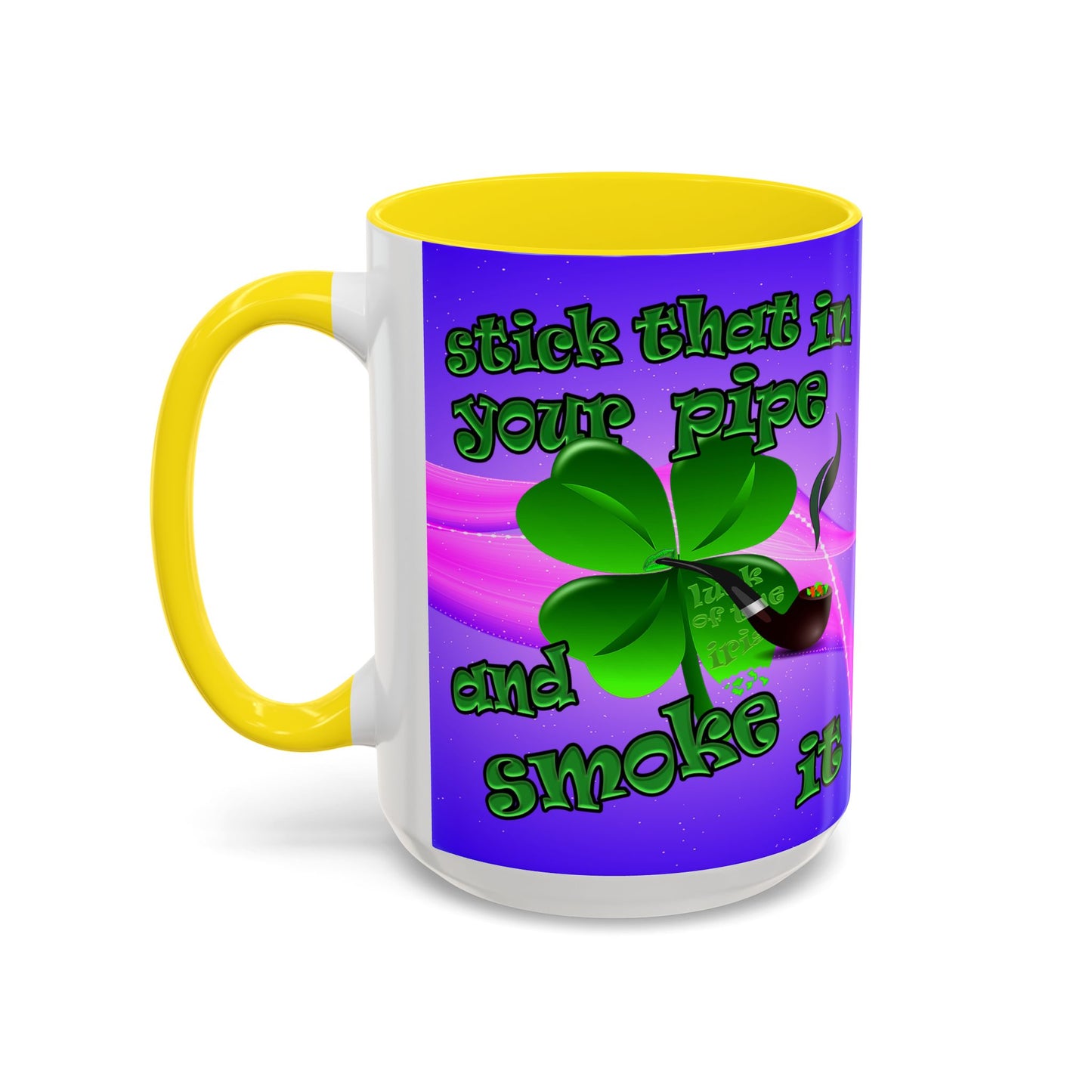 celtics logo - Accent Mug (purple-pink wave)