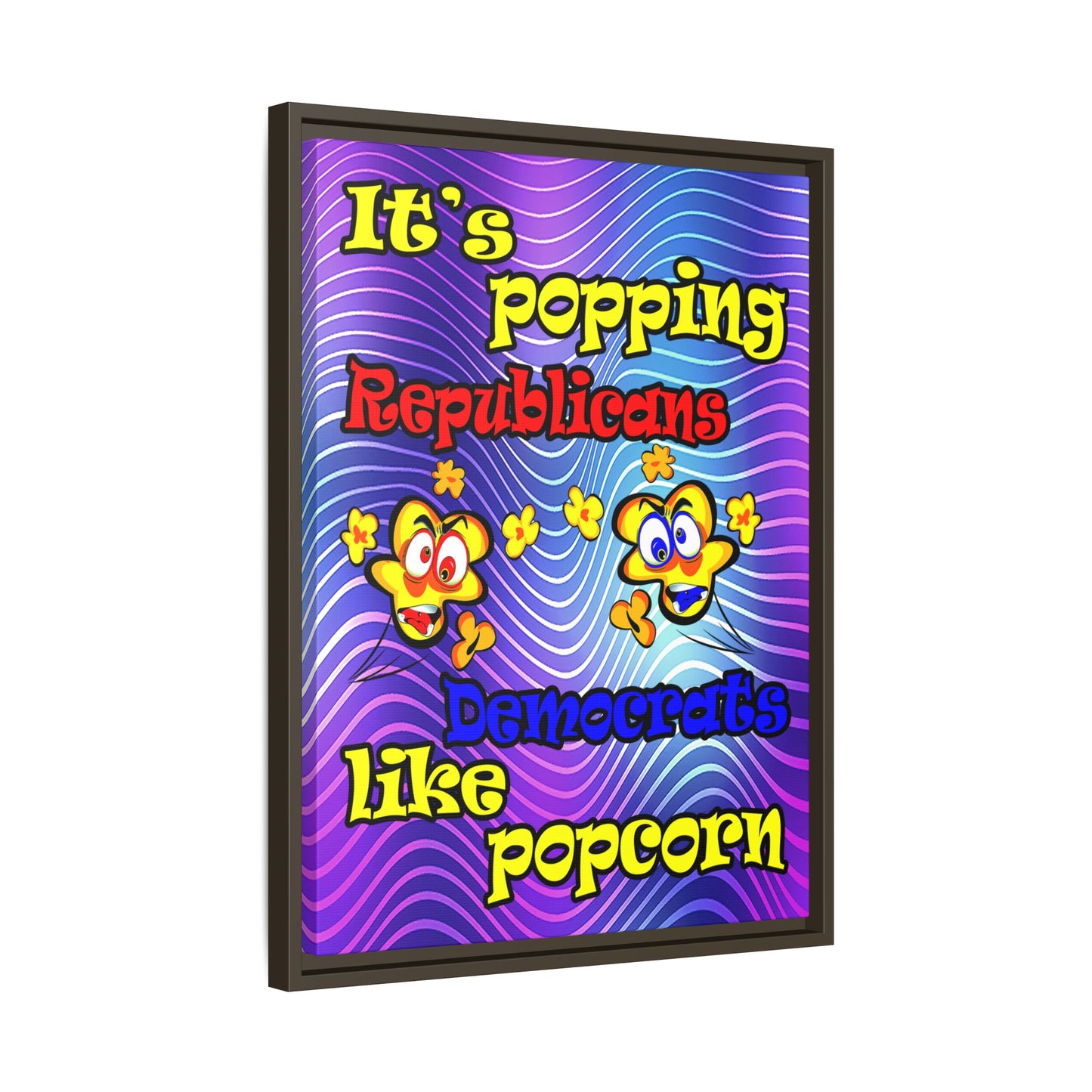 popping like popcorn - framed canvas art (purple wave)