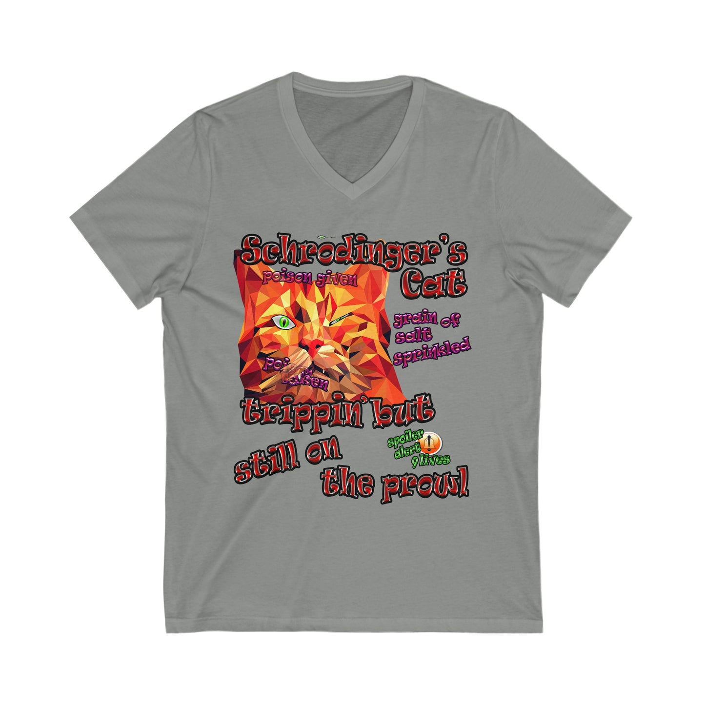 schrodinger's cat - Unisex Jersey Short Sleeve V-Neck Tee