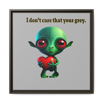 I don't care that your grey - framed canvas art (light grey)