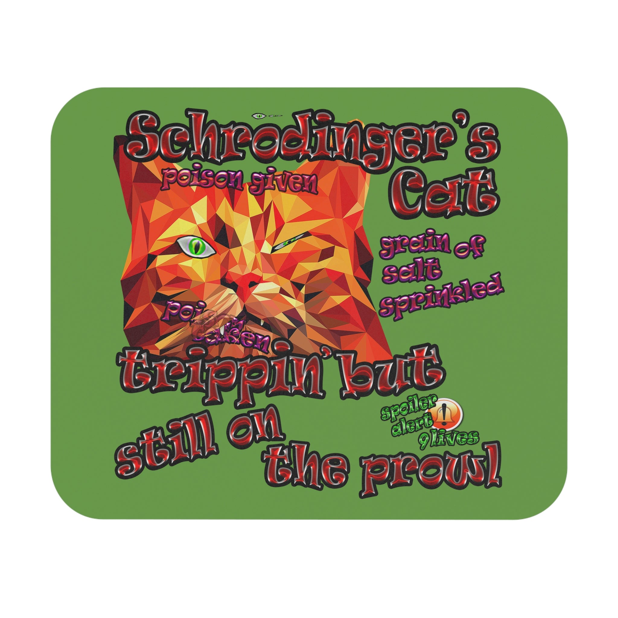 schrodinger's cat - Mouse Pad (Rectangle) (green)
