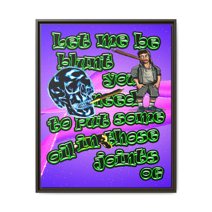 og - framed canvas art (purple-pink wave)