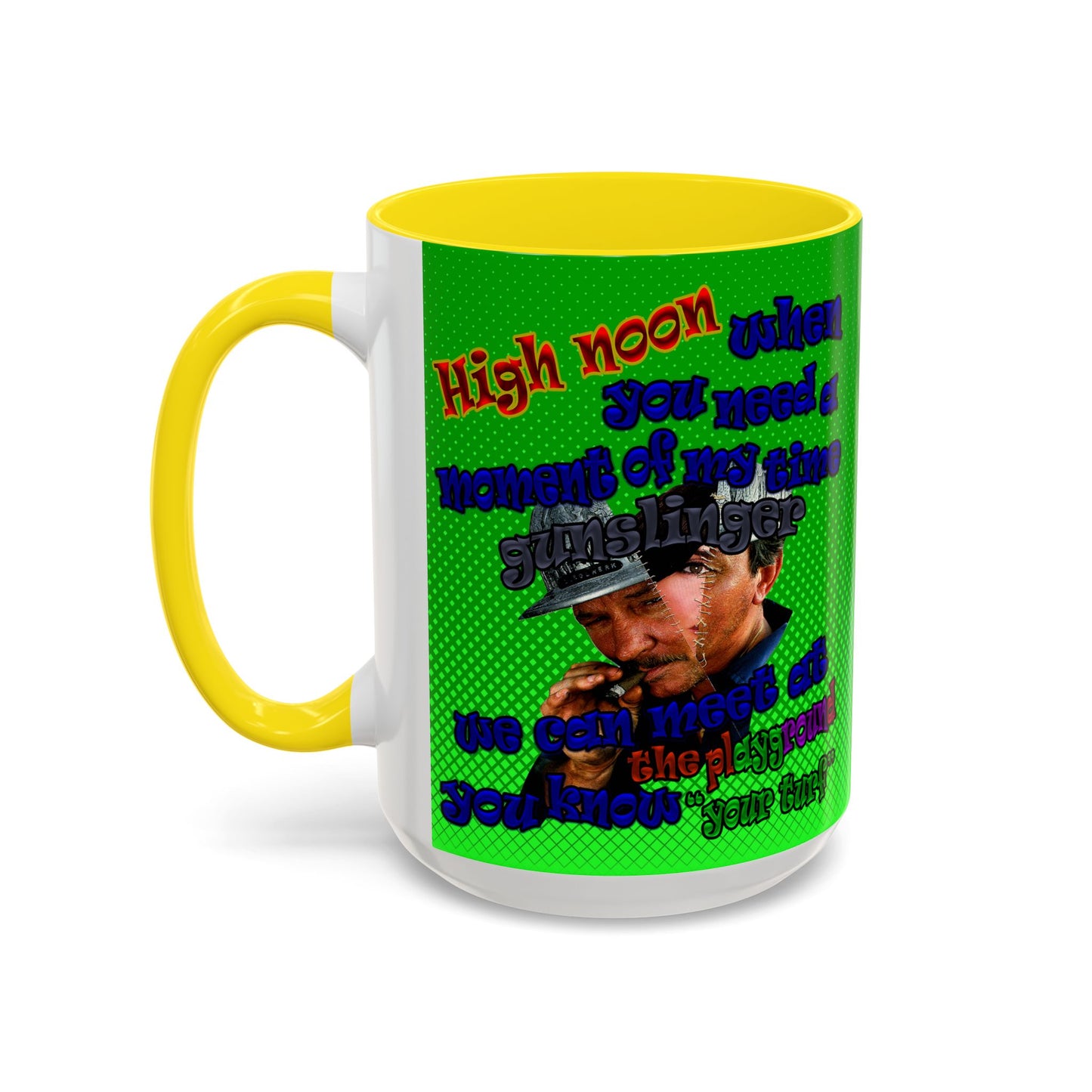 high noon - Accent Mug (logo green)
