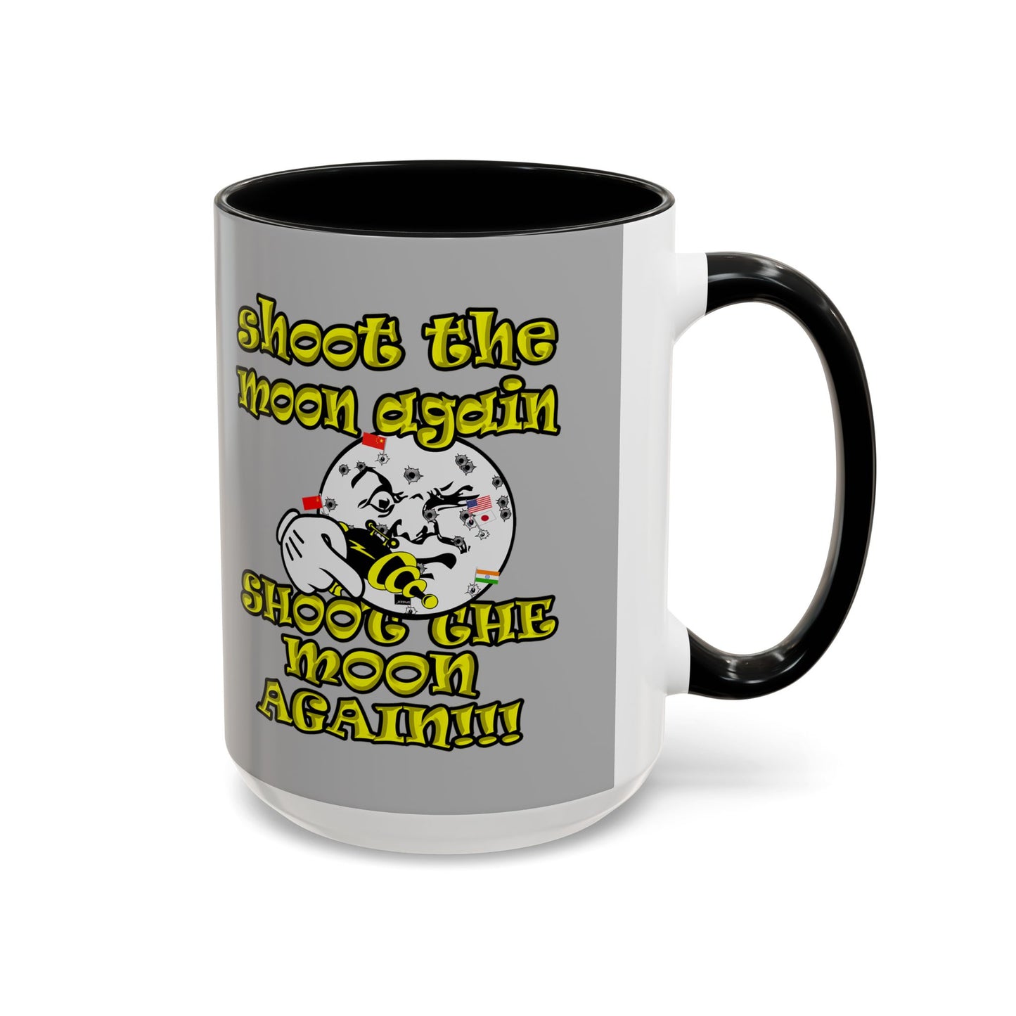 shoot the moon again - Accent Mug (light grey)