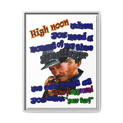 high noon - framed canvas art (white)