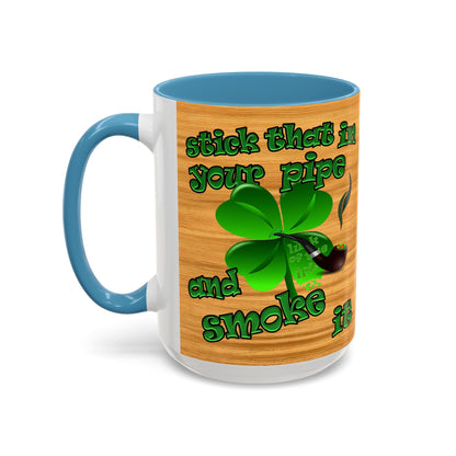celtics logo - Accent Mug (butterscotch wood finish)