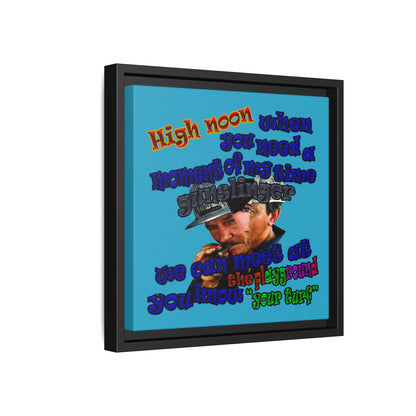 high noon - framed canvas art (turquoise)