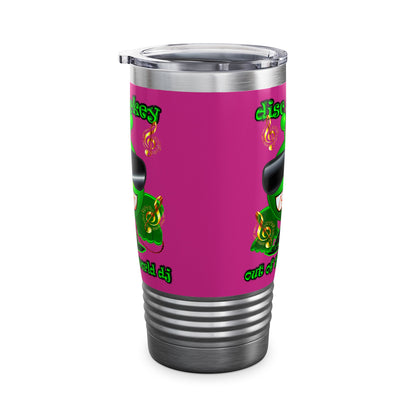 disc jockey - Ringneck Tumbler, 20oz (pink)