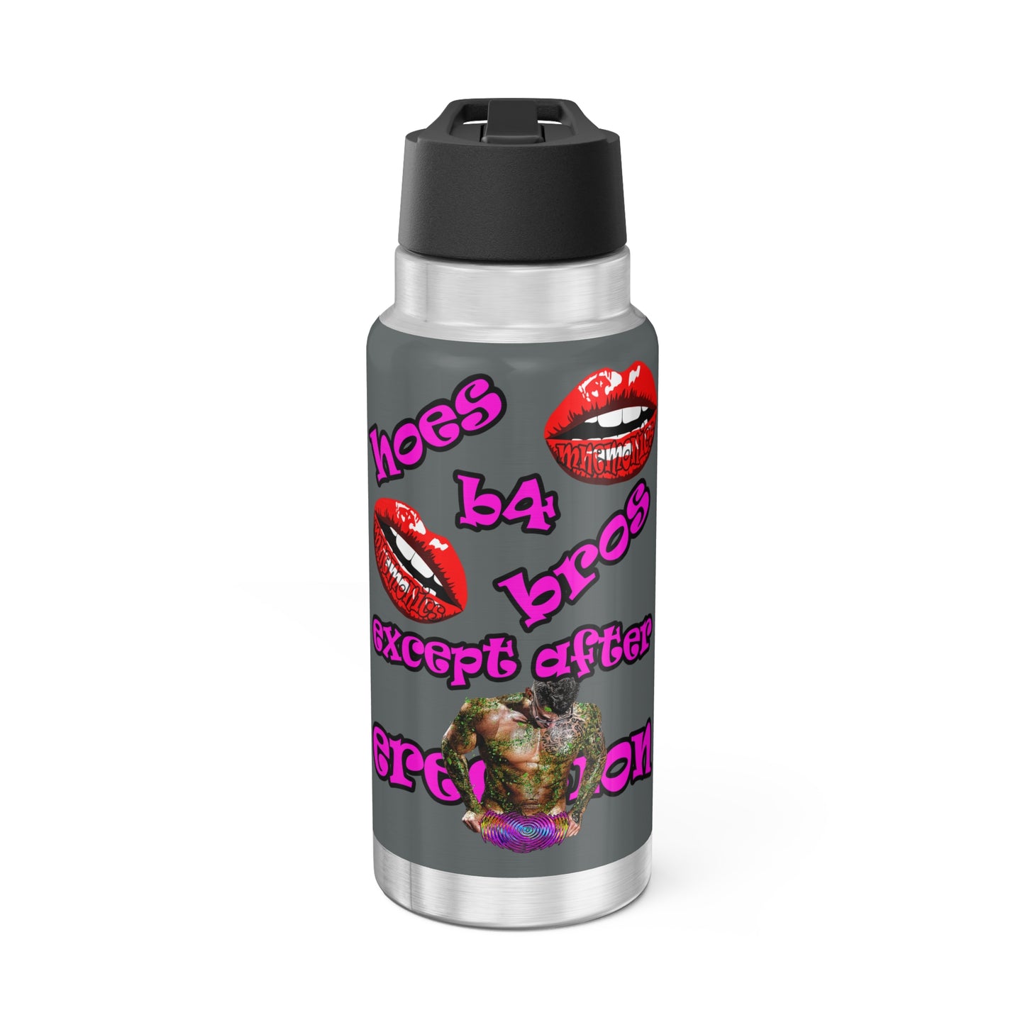hoes b4 bros - Gator Tumbler, 32oz (dark grey)