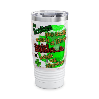 celtics logo - Ringneck Tumbler, 20oz (white marble)