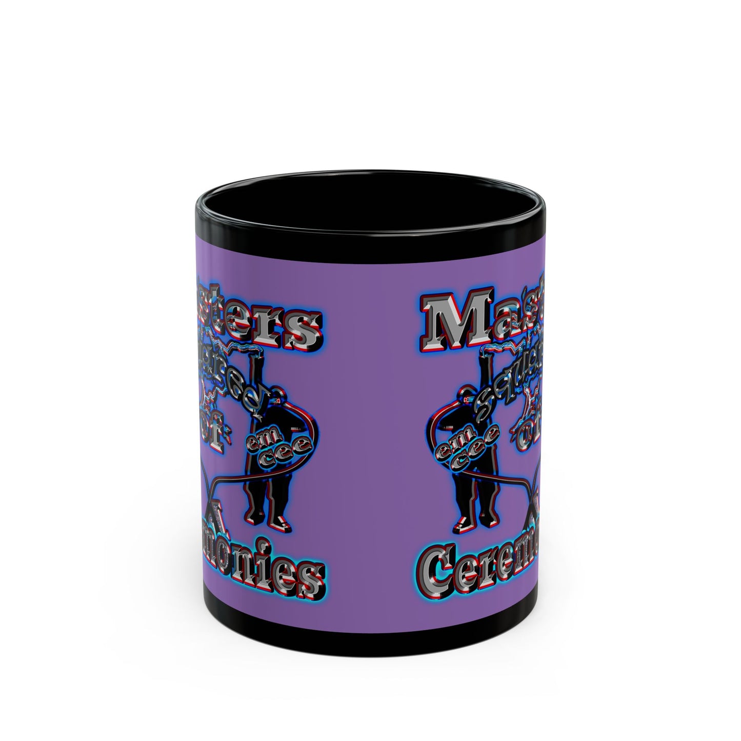em cee squared - Black Mug (light purple)