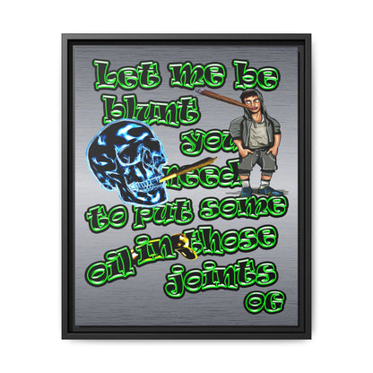 og - framed canvas art (brushed nickel)
