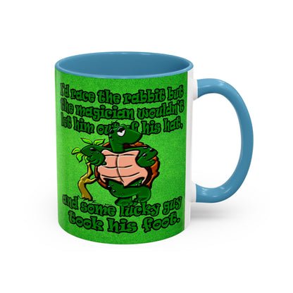 turtle race - Accent Mug (green turf)