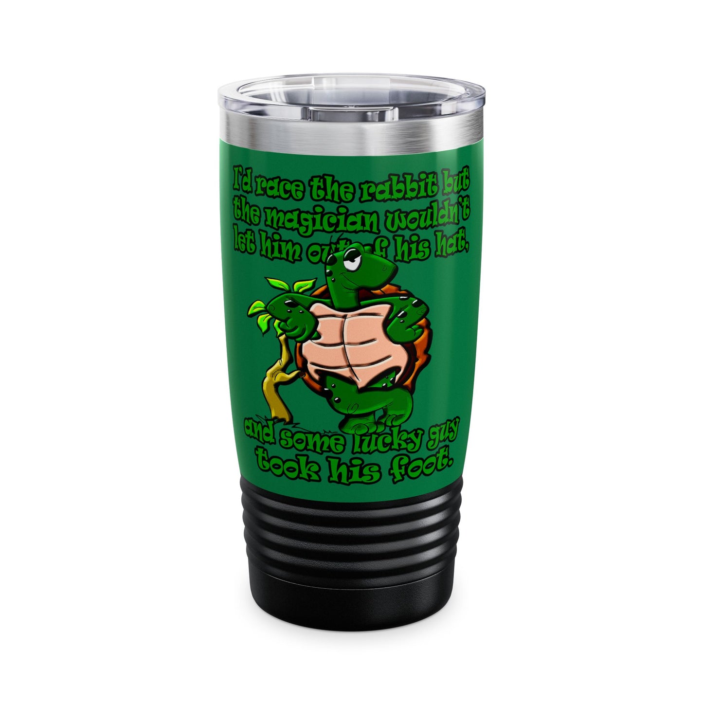 turtle race - Ringneck Tumbler, 20oz (dark green)