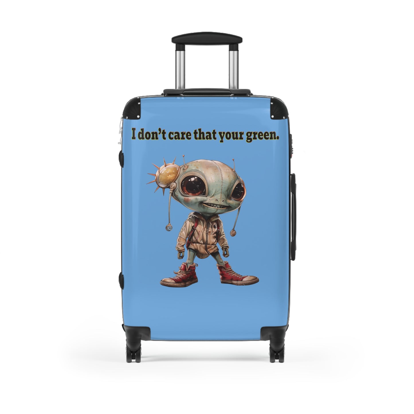 I don't care that your green - Suitcase (light blue)