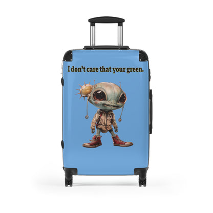I don't care that your green - Suitcase (light blue)