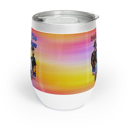 rw&b lives matter - Chill Wine Tumbler (color blur)