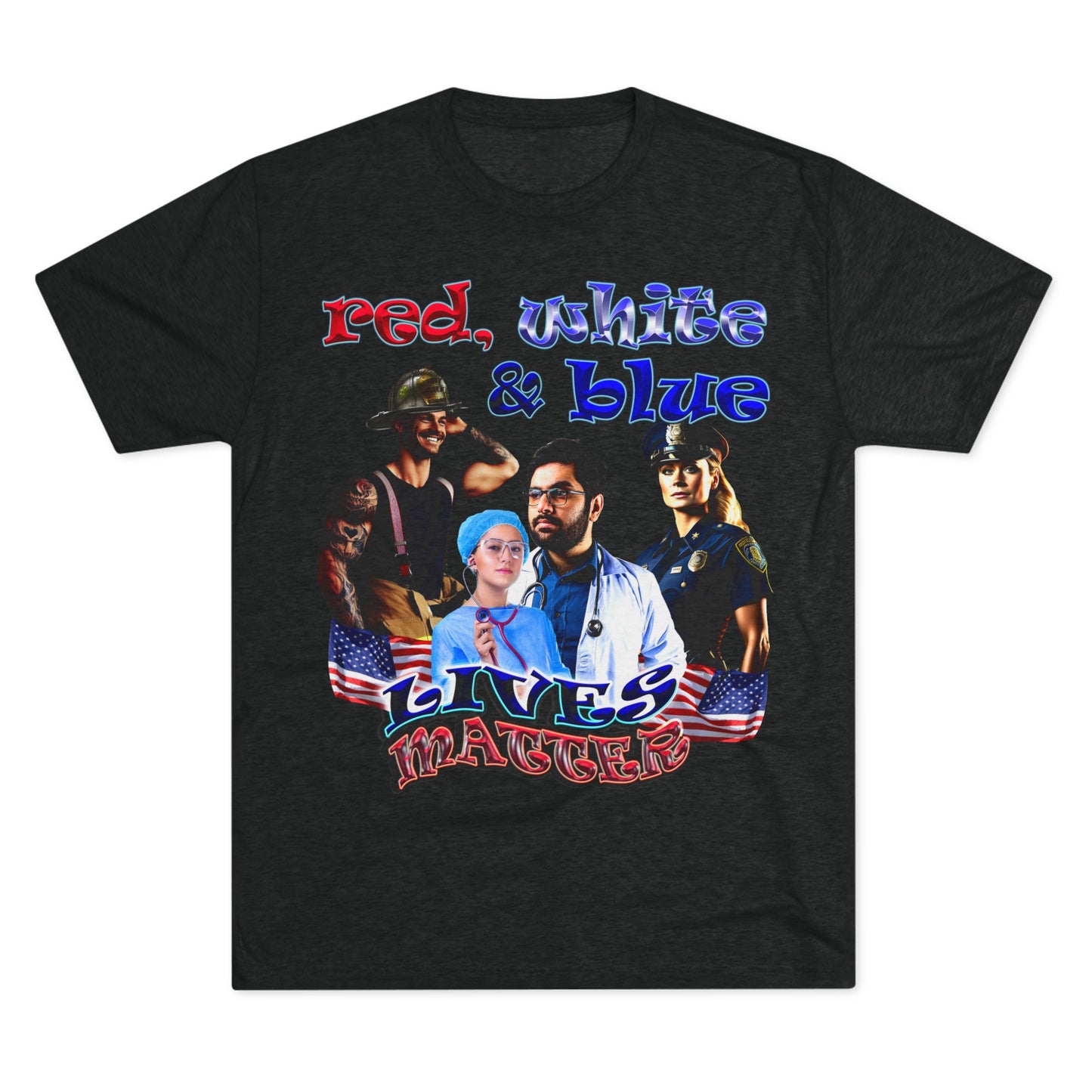 rw&b lives matter - Unisex Tri-Blend Crew Tee