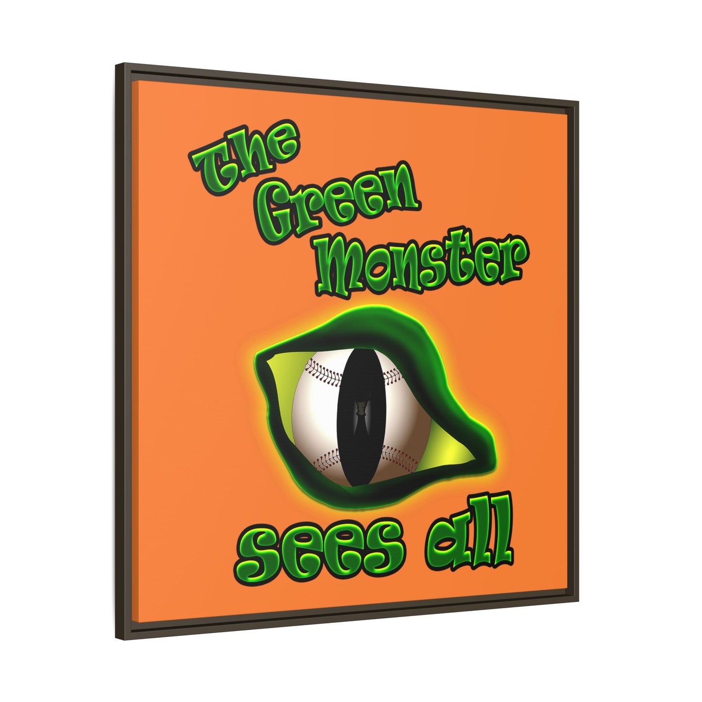 green monster - framed canvas art (crusta)