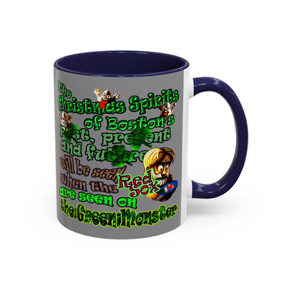 christmas spirits of boston - Accent Mug (grey)