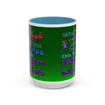 declaration of the independents - Accent Mug (logo green)