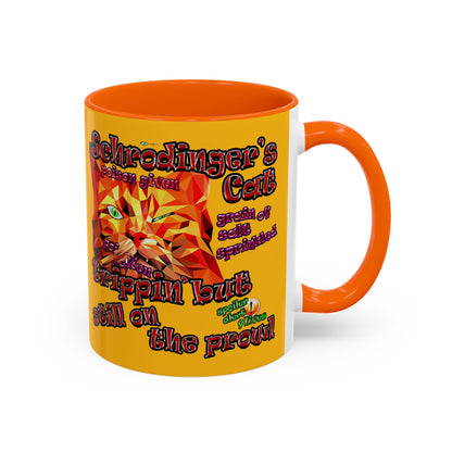 schrodinger's cat - Accent Mug (yellow)