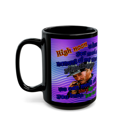 high noon - Black Mug (purple wave)