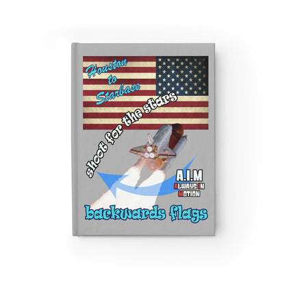 shoot for the stars - journal-lined (light grey)