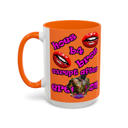 hoes b4 bros - Accent Mug (crusta)