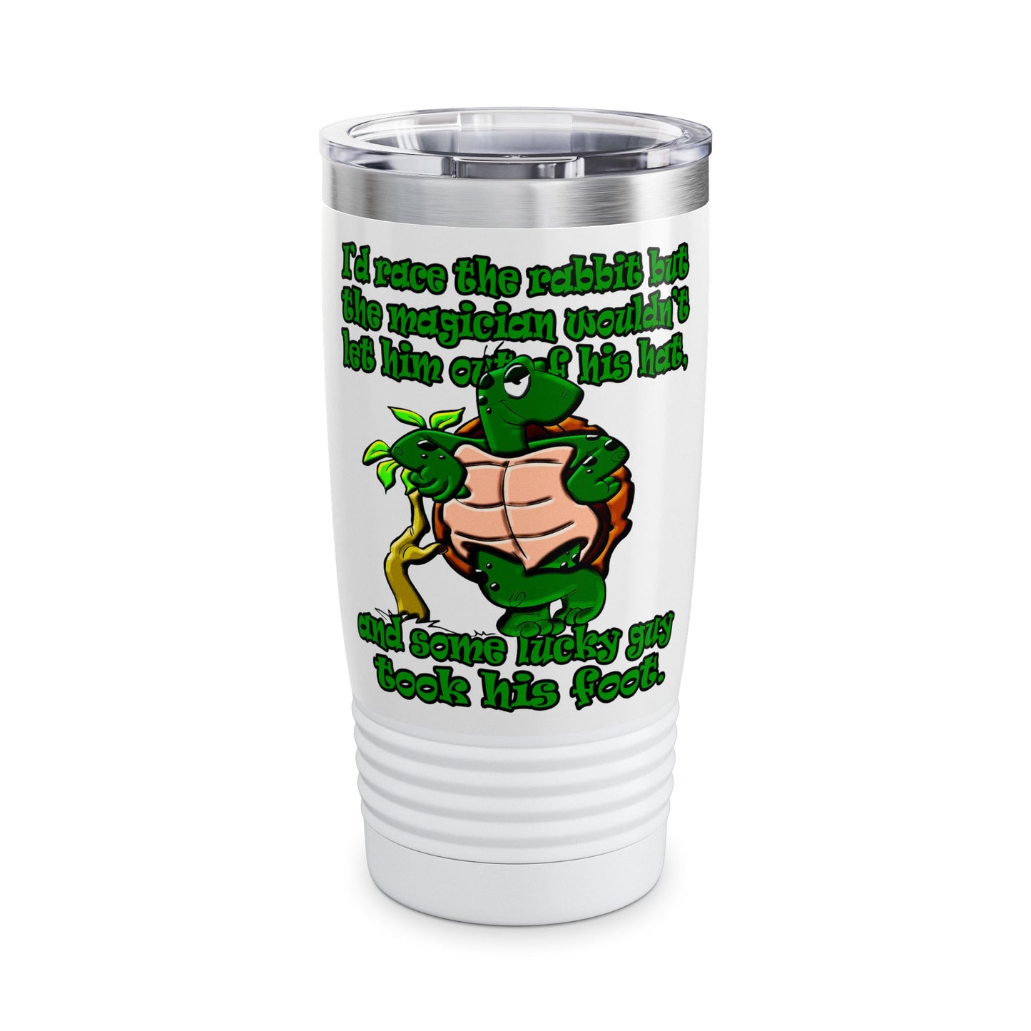 turtle race - Ringneck Tumbler, 20oz (white)