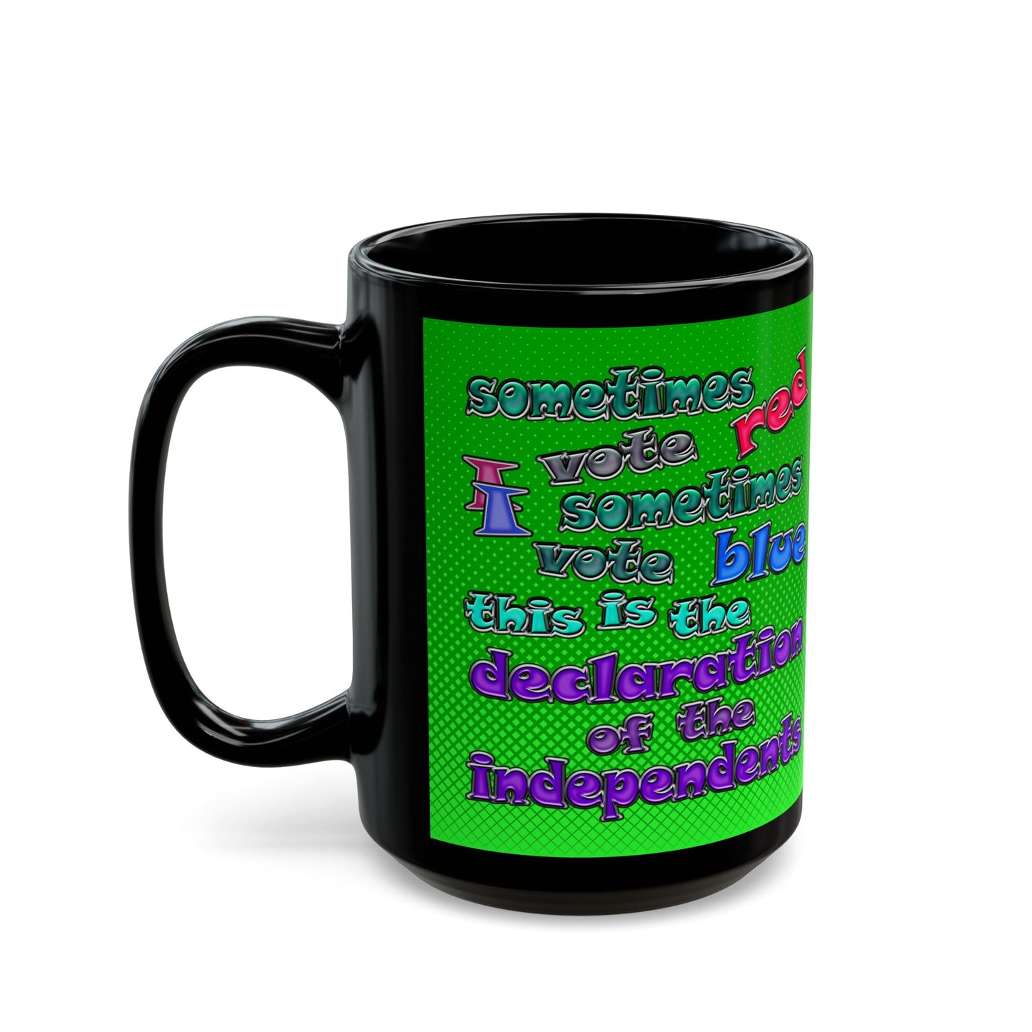 declaration of the independents - Black Mug (logo green)
