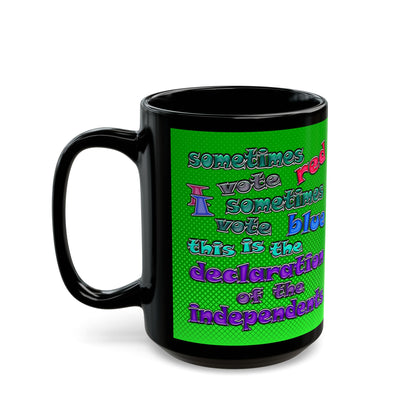 declaration of the independents - Black Mug (logo green)