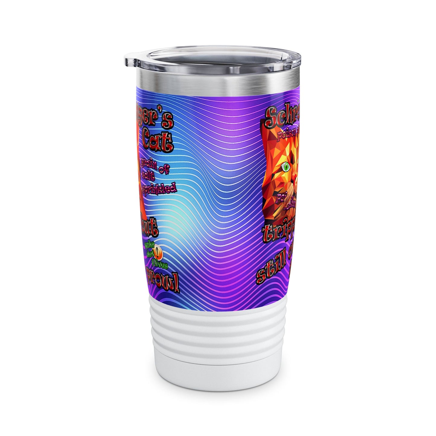 schrodinger's cat - Ringneck Tumbler, 20oz (purple wave)