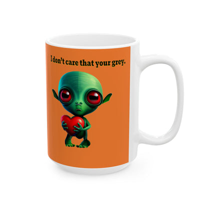 I don't care that your grey - White Mug (crusta)
