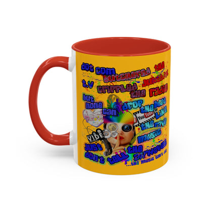 drop the beat - Accent Mug (yellow)