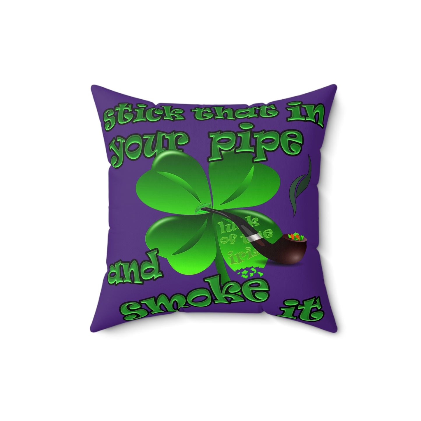 celtics logo - Faux Suede Square Pillow - (purple)